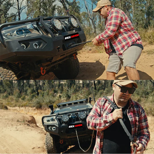 Rockarmor Premium 12,000Lbs 4X4 Winch With Synthetic Rope & Wireless - WINCH