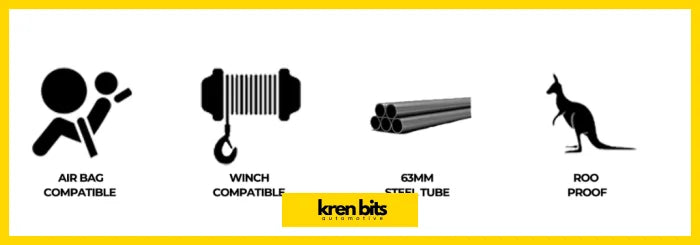 Rockarmor Premium Bullbar Frontal Combo To Suit Toyota Prado 90/95 1996-2002 Winch Bar Combo