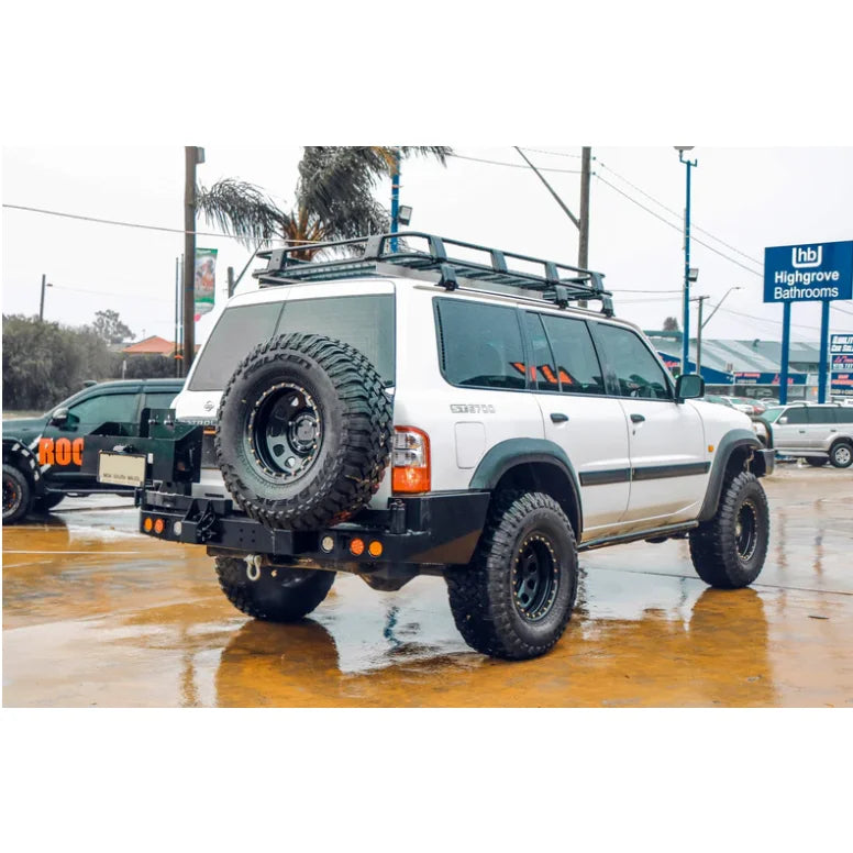 Rockarmor Steel Dual Wheel Carrier To Suit Nissan Patrol Y61 Gu1,2,3