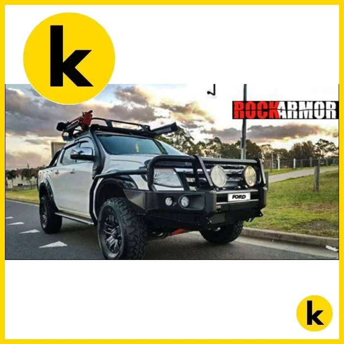 Rockarmor Steel Rockslider Side Steps To Suit Ford Ranger Px1,2,3 Dual Cab/Extra Cab 2012-2022 Side Steps