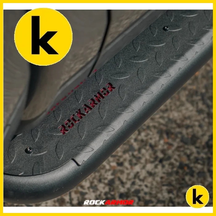 Rockarmor Steel Rockslider Side Steps To Suit Ford Ranger Px1,2,3 Dual Cab/Extra Cab 2012-2022 Side Steps