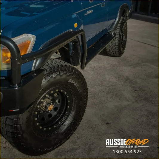 Rockarmor Steel Rockslider Side Steps To Suit Toyota Landcruiser 78
