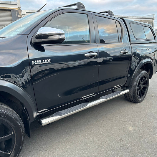 Running Board 4 inch Oval Tube Stainless Steel Hilux Revo