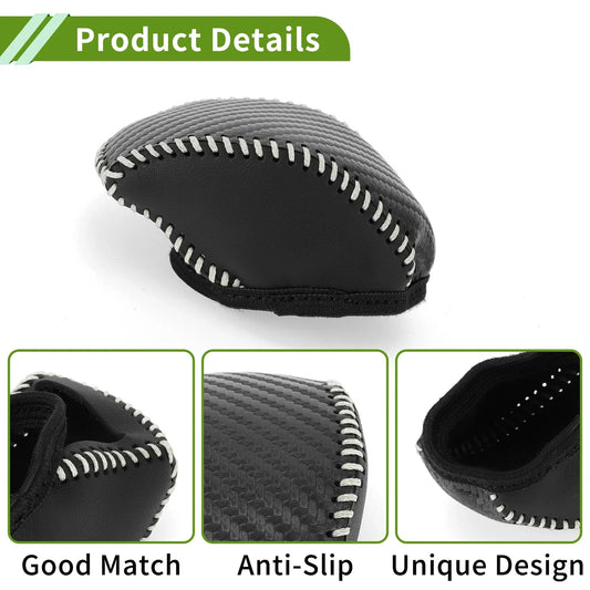 Gear Shift Knob Cover for Toyota RAV4 2019-2024 Black Carbon Fiber