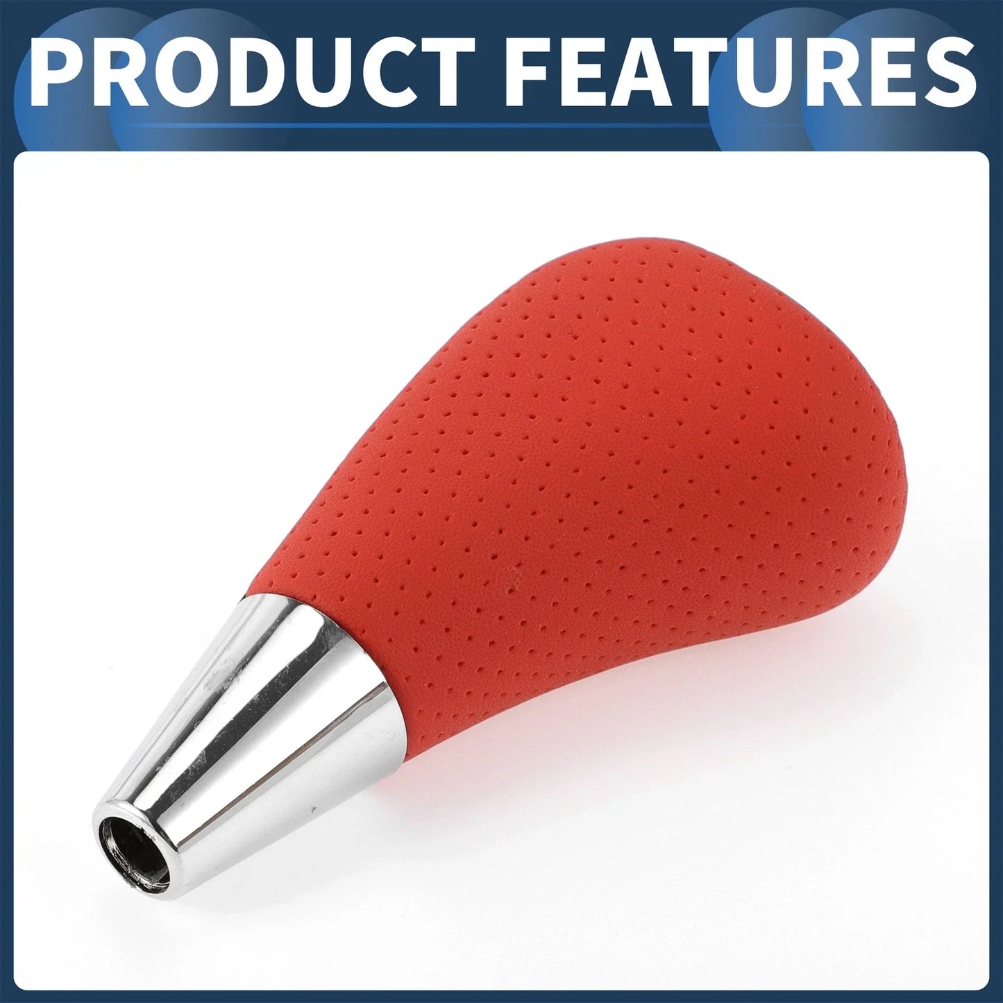 Automatic Gear Shift Knob for Toyota 4Runner 2003-2021 Faux Leather Black Red