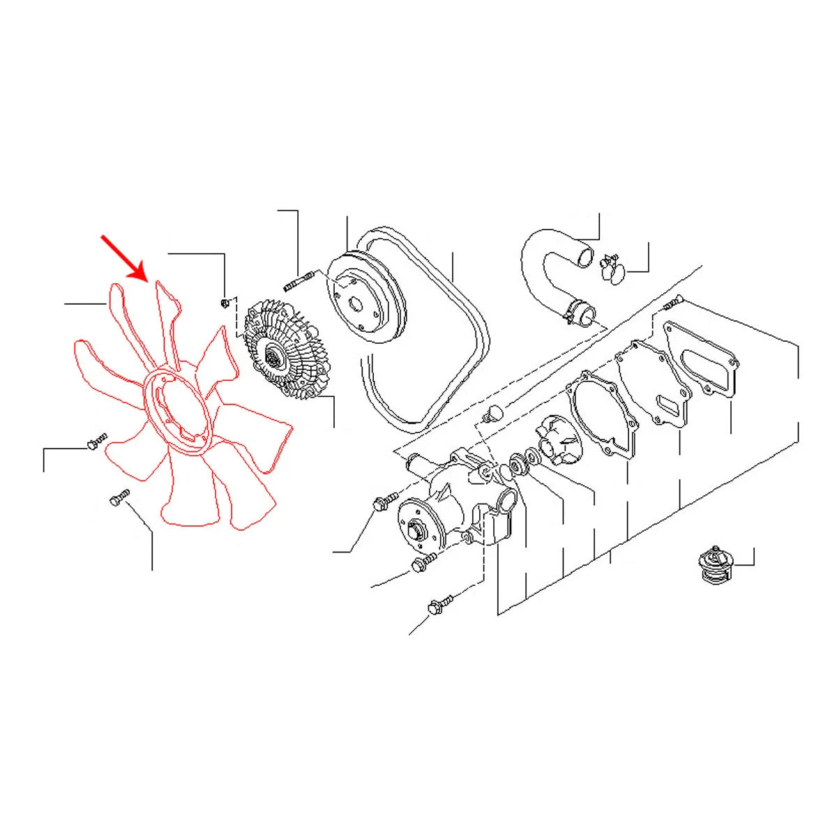 Radiator Cooling Fan for Nissan Datsun 720 Ute King Cab SD25 1980-1986