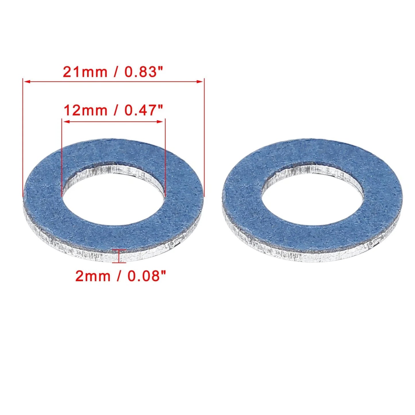 10 x M12 Blue Oil Drain Plug Gaskets for Toyota (1990-2023)