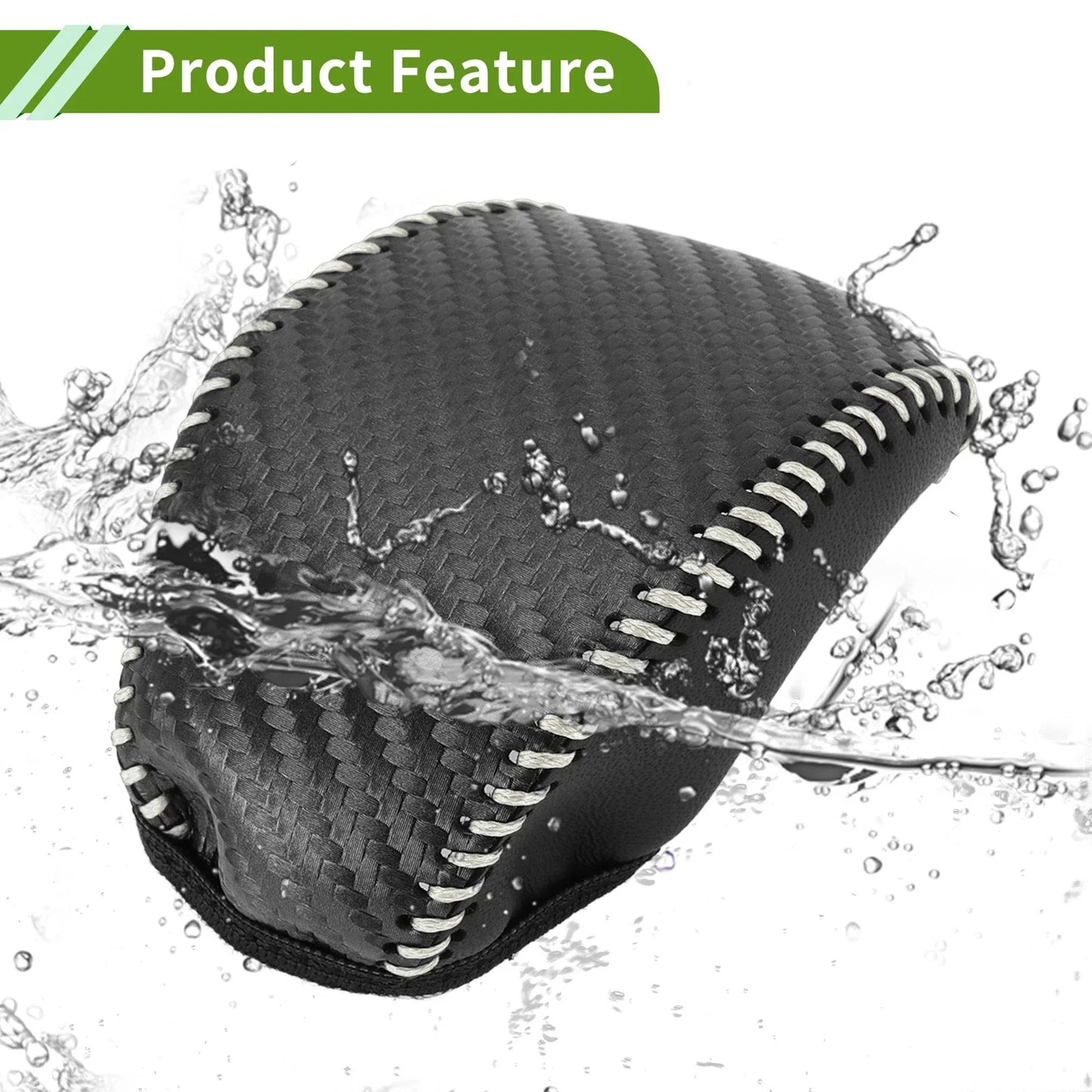 Gear Shift Knob Cover for Toyota RAV4 2019-2024 Black Carbon Fiber