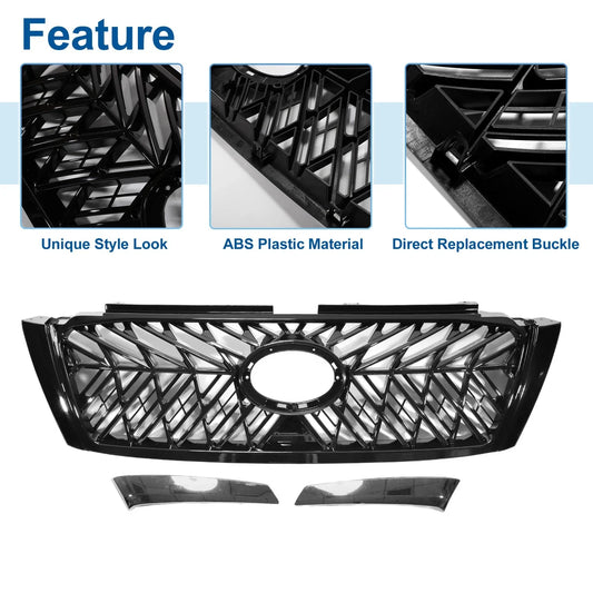 Front Upper Bumper Grille for Toyota Land Cruiser Prado FJ150 (2014-2017)