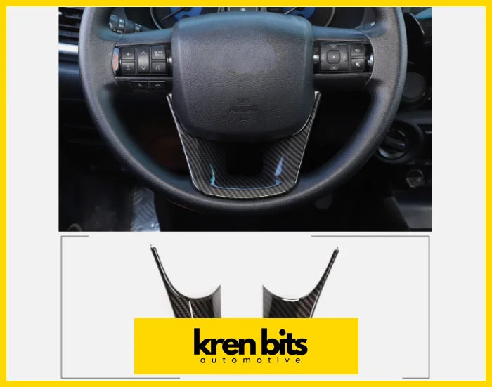 Toyota Hilux 15 - 21 Carbon Fibre Steering Wheel Trim