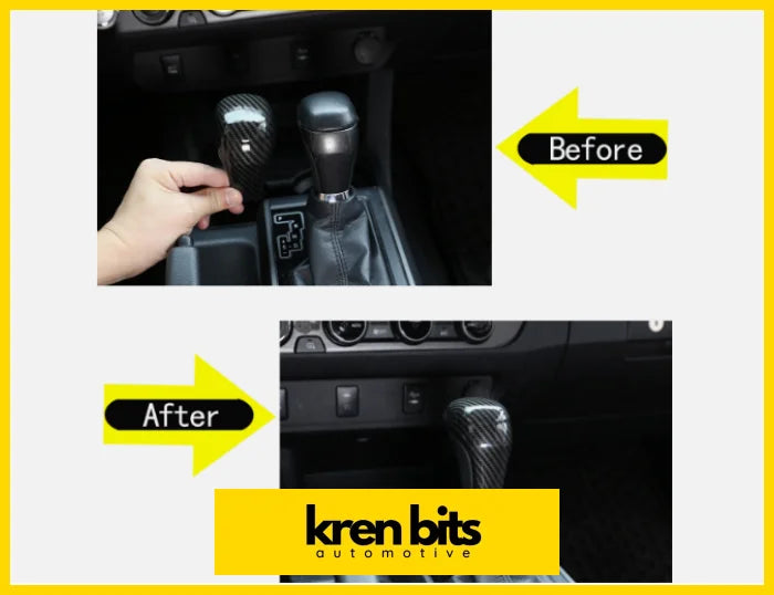 Toyota Hilux 16-22 Carbon Fibre Gear Knob Cover Kren Bits