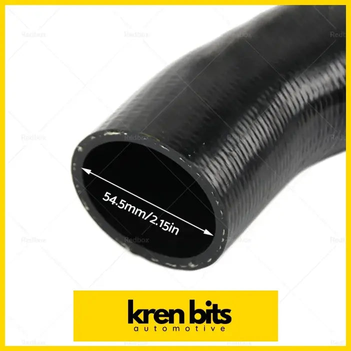 Black reinforced rubber turbo to intercooler air hose with ribbed exterior 54.5mm id for mitsubishi triton by kren bits automotive