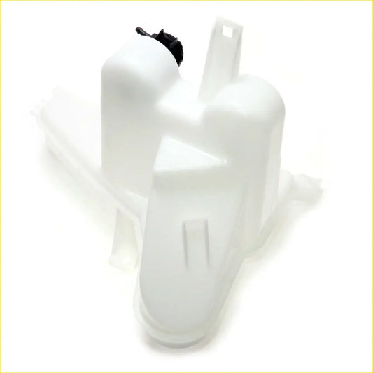White plastic windshield washer bottle with black cap and mounting brackets for toyota hilux mk6 sr5 2005-2015