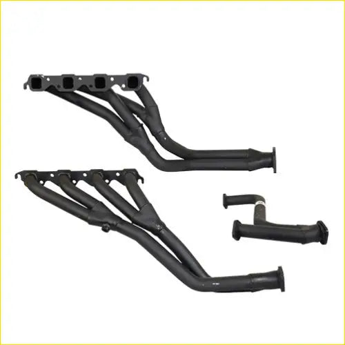 Black aftermarket performance exhaust manifolds with matte finish and bolted connections in redback exhaust nz review 2026