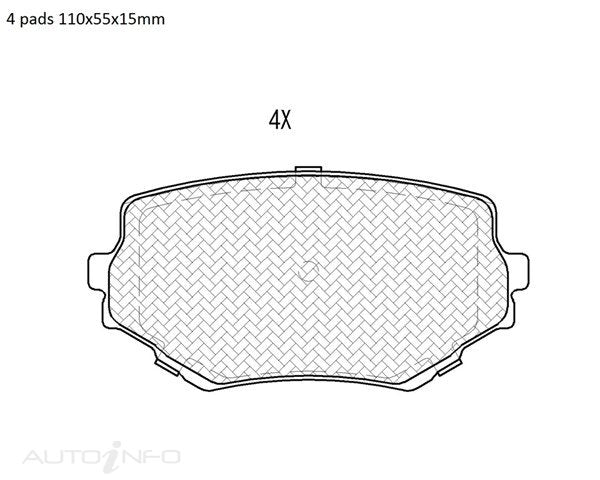 Motorgear Brake Pads Front Suzuki Vitara 95 Onwards 99 - BDP1312