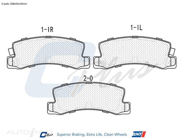 C-Plus Brake Pads Rear Toyota Corona Cald - DB422CP