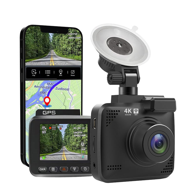 4K Car Dash Camera Recorder to suit Vehicles Built-in WiFi GPS UHD 2160P — image 1