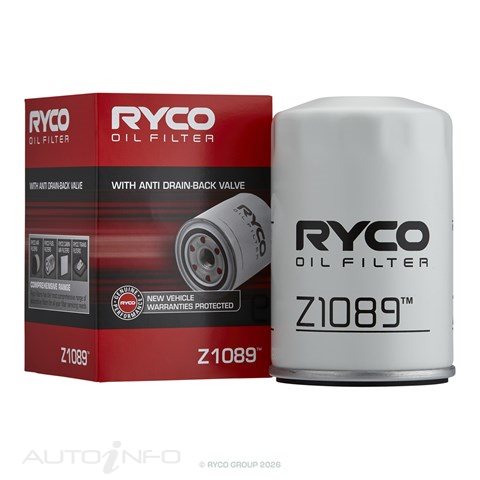 Ryco Oil Filter Chevrolet Holden Gmc - Z1089