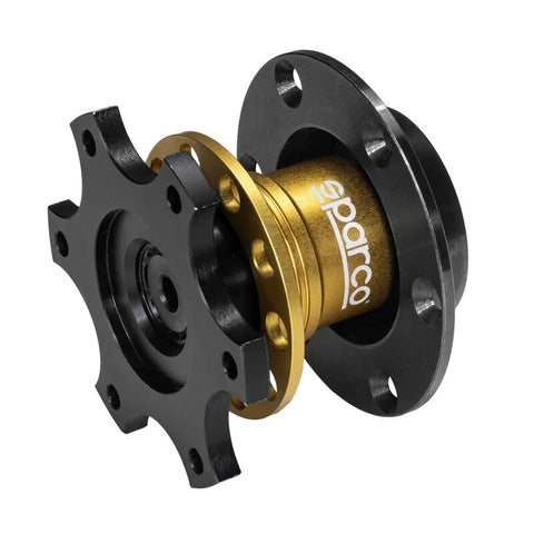 Sparco 6-Bolt Steering Wheel Quick Release - Gold
