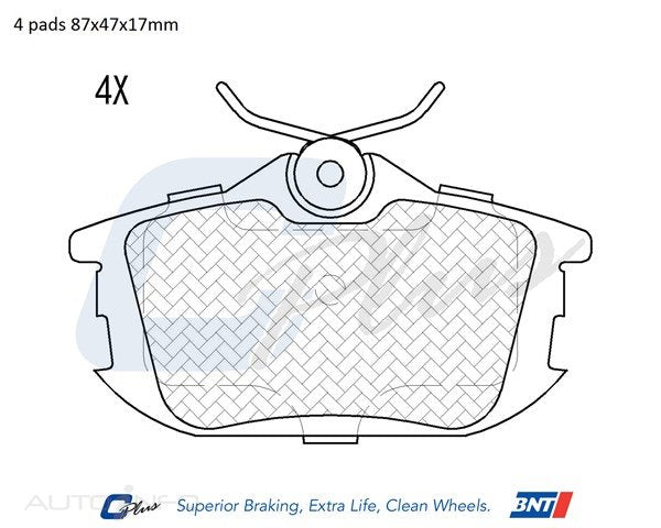 C-Plus Brake Pads Rear Volvo S40 V40 97-On - DB1382CP