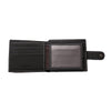 Men's Bi-Fold Wallet Black Top Layer Cowhide Leather With Card Slots & Coin Pock — image 5