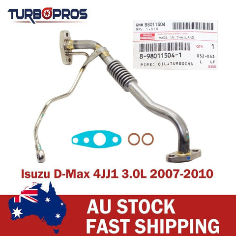 Isuzu D-Max 4JJ1 3.0L 2007-2010 Genuine Turbo Oil Feed&Return Pipe+Gasket