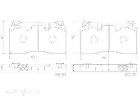 Brembo Brake Pads Front Aston Jaguar - P02002N