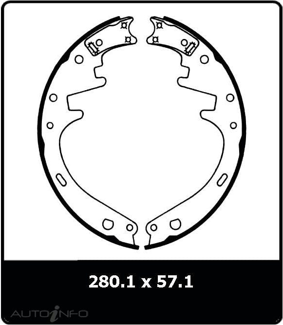 Protex Brake Shoes Rear Ford Bronco 55-On79 - N1323
