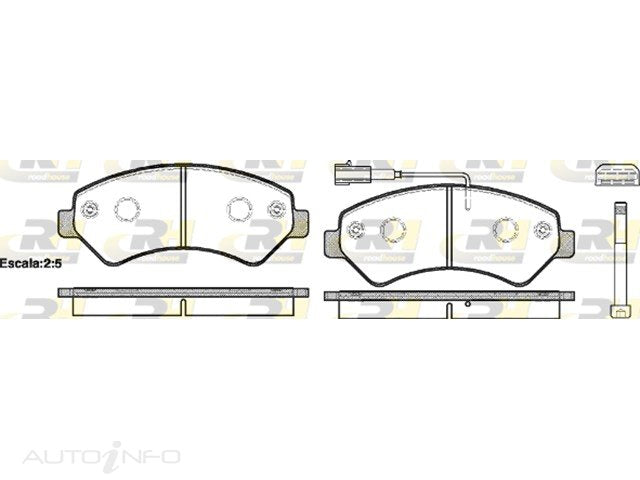 Brakeco Brake Pads Front Fiat Duc - RDB1275-01-RH