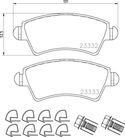 C-Plus Brake Pads Front Citroen C4 04-On - MDB2584