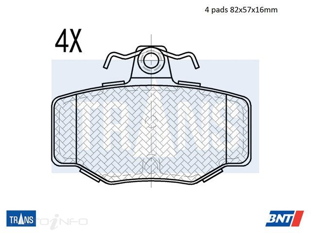 TRANS Brake Pads Transmission Rear Nissan - DB1718TR