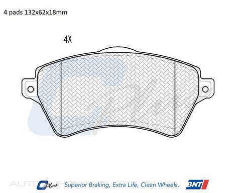 C-Plus Brake Pads Front Land Free 02-On - DB1506CP