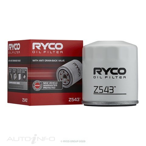 Ryco Oil Filter Citroen Fiat - Z543