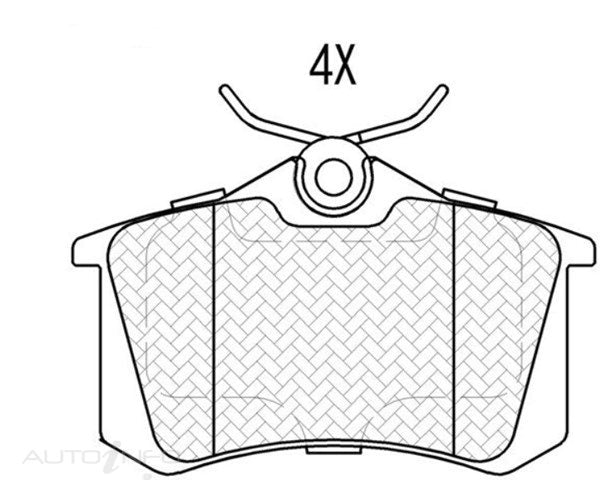 Motorgear Brake Pads Rear Audi Peugeot VW Citroen - BDP1449