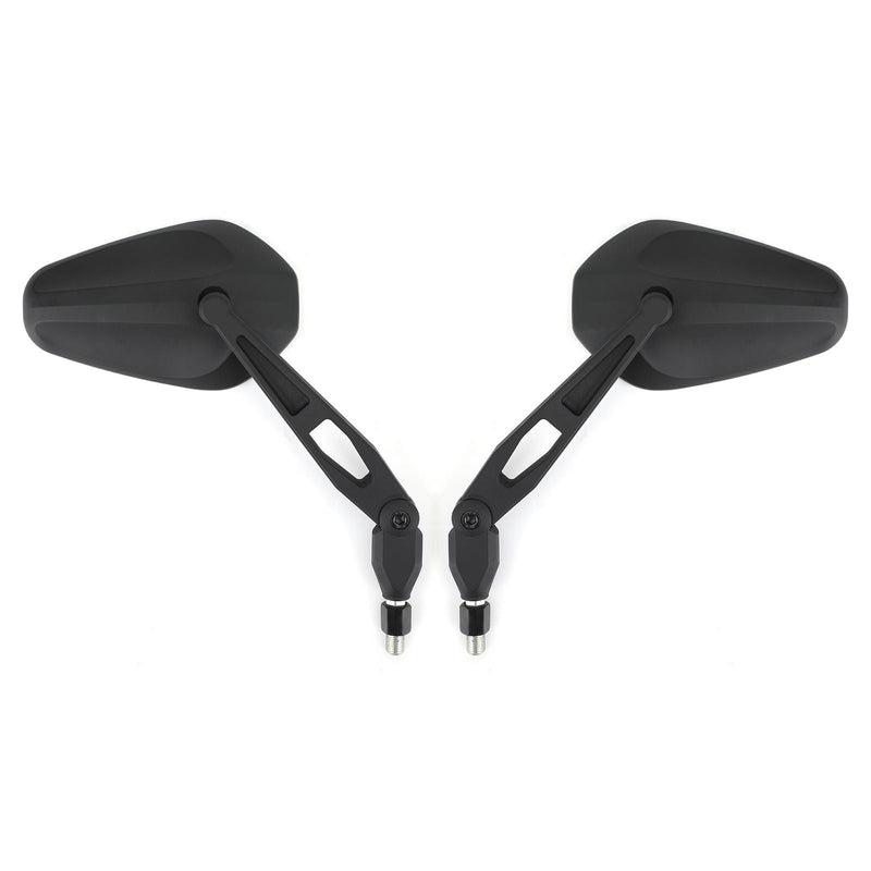 Motorcycle Motorbike Custom Generic New Nylon M10 10Mm Rearview Side Mirrors Pair