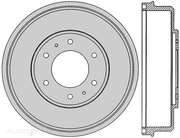 Protex Brake Drum Rear Mitsubishi Triton L200 07-On - DRUM4111