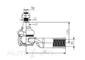 BNT Tie Rod End Out Audi 80 90 >00 VW Pass - QR1835S