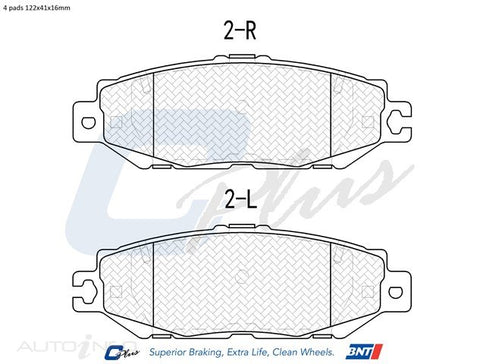 C-Plus Brake Pads Rear Lexus LS400 93-On00 - DB1420CP