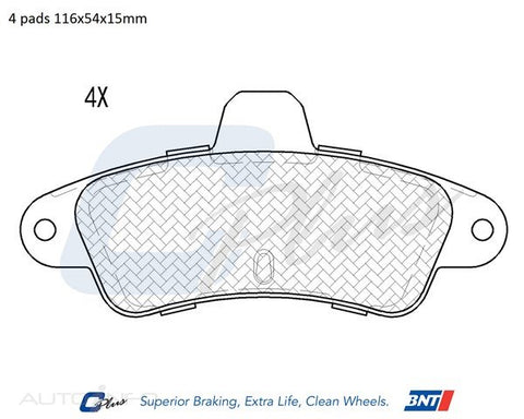 C-Plus Brake Pads Rear Ford 93 Onwards 9 - DB1313CP