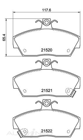 C-Plus Brake Pads Front Rover 200 400 Series - MDB1409