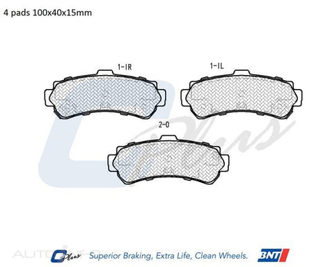 C-Plus Brake Pads Rear Nissan Sun Sen Pulley - DB1411CP