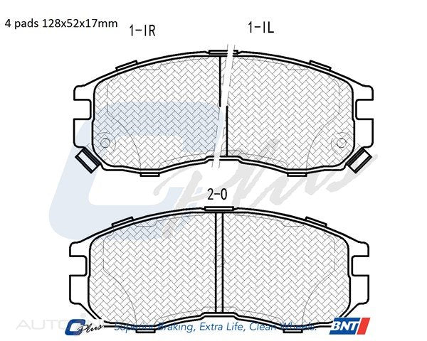 C-Plus Brake Pads Trstr Front Mitsubishi - DB1249TP