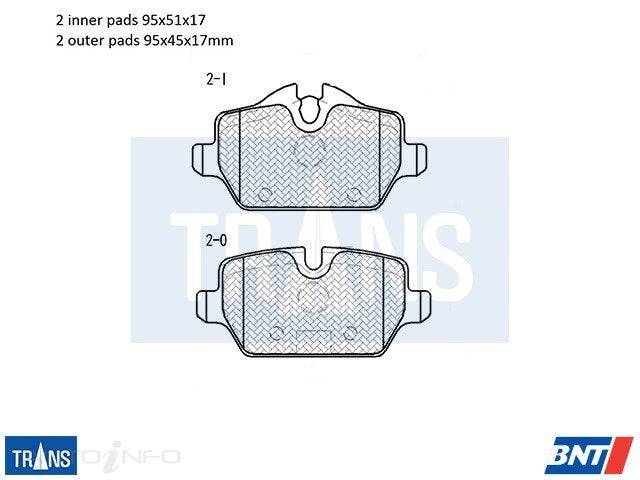 TRANS Brake Pads Transmission Rear Bmw 1SER 03-On - DB1783TR