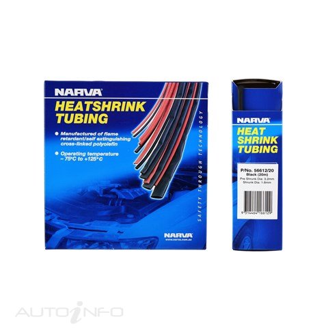 Narva Heat Shrink Blk 3.2MM X 20M - 56612/20
