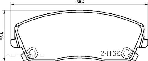 C-Plus Brake Pads Front Chrysler 300C 04-On - MDB2697