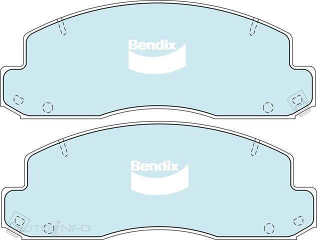 Bendix Brake Pads Front Toyota Coas HZB40 - DB1293HD