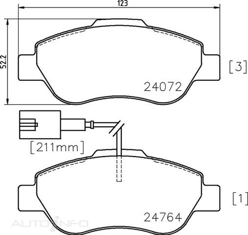 C-Plus Brake Pads Front Ford KA 09-On - MDB3019