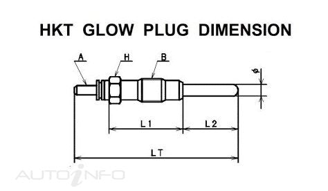 HKT Glow Plug Alfa Rover Volvo - B-049