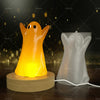 DIY Resin Epoxy Casting Ghost Mold Halloween Silicone With Wooden Lighted Base Suitable