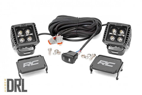 2 Inch Cube Black Series LED Light Pods Spot Amber DRL